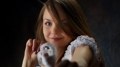 Brunettes woman models faces