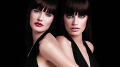 Brunettes woman models faces