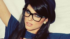 Brunettes woman models glasses