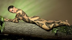 Brunettes woman models nude