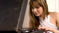 Brunettes woman models skinny