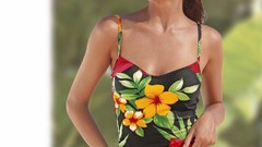 Brunettes woman models swimsuits