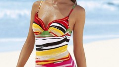 Brunettes woman models swimsuits