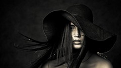 Brunettes woman monochrome