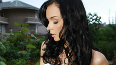 Brunettes woman outdoors Katie