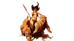 Brunettes woman paintings pinups