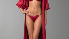 Brunettes woman panties bra