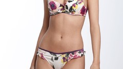 Brunettes woman panties bra