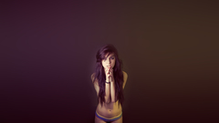 Brunettes woman panties long