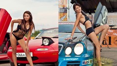 Brunettes woman panties stockings