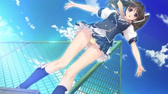 Brunettes woman panties upskirt