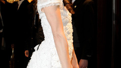 Brunettes woman Paris dress