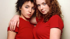 Brunettes woman red redheads