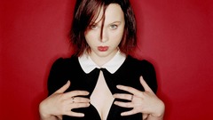 Brunettes woman red thora