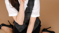 Brunettes woman schoolgirls high