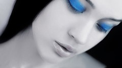 Brunettes woman selective coloring