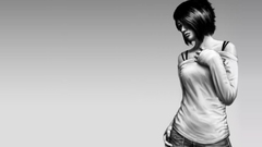 Brunettes woman short hair