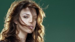 Brunettes woman Simple Background