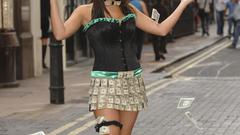 Brunettes woman skirts