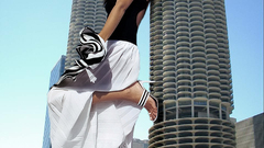 Brunettes woman skirts high