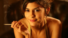 Brunettes woman smoking Actress