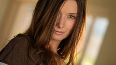 Brunettes woman Snow Flake