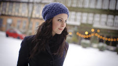 Brunettes woman snow lena