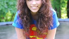 Brunettes woman superman logos