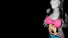 Brunettes woman t-shirts selective