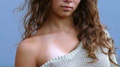 Brunettes woman tan lines