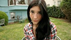 Brunettes woman teen freckles