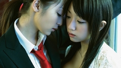 Brunettes woman tie lesbians