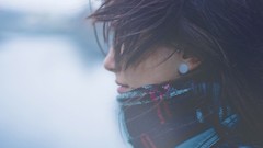 Brunettes woman winter upscaled