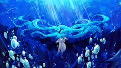 Bubbles Deep Sea hatsune miku vocaloid twintails Deep-Sea Girl