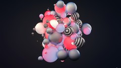 Bubbles marbles artwork digital art