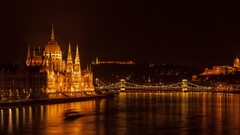 budapest hungary Hungarian Parliament Building chain bridge