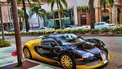 bugatti veyron Car hdr Los Angeles vehicle palm trees Supercars
