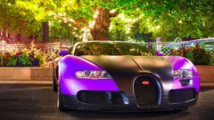 bugatti veyron Car purple Trees vehicle Supercars Bugatti