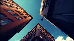 building sky new york city City worm's eye view bottom view