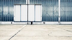 building urban metal Industrial hangar