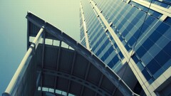 building worm's eye view City low-angle