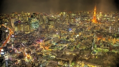 Buildings City lights cityscapes