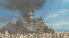 Buildings cityscapes smoke