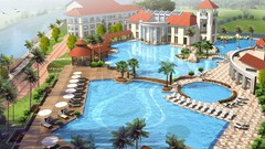 Buildings cityscapes swimming pools