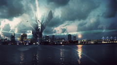 Buildings cityscapes water river