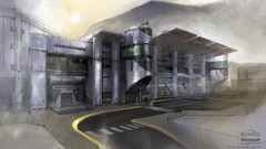 Buildings microsoft science fiction halo cityscapes concept art 