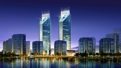 Buildings towns cities 3D