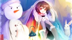 Bunnies snow Animals snowman
