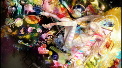 Bunnies wings multicolor heterochromia