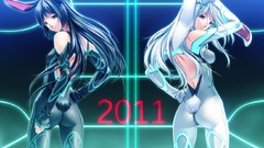 Bunny girls looking back
